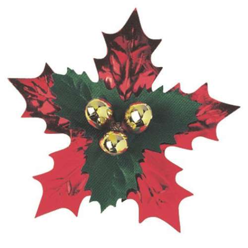 Red and Green Holly Decoration - Click Image to Close